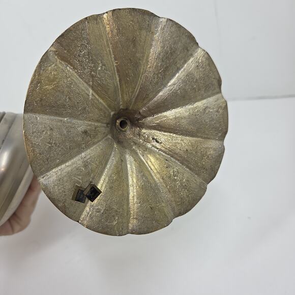 Vintage Antique Brass Desk Clock Table Detective Clocks Brass Deco MCM Gold - Picture 8 of 8